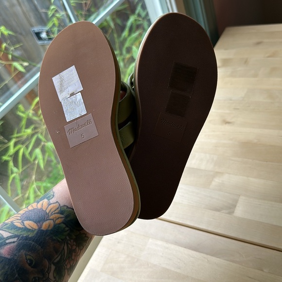 New Madewell The Leeandra Slide Sandal in Lichen Green - Picture 8 of 9